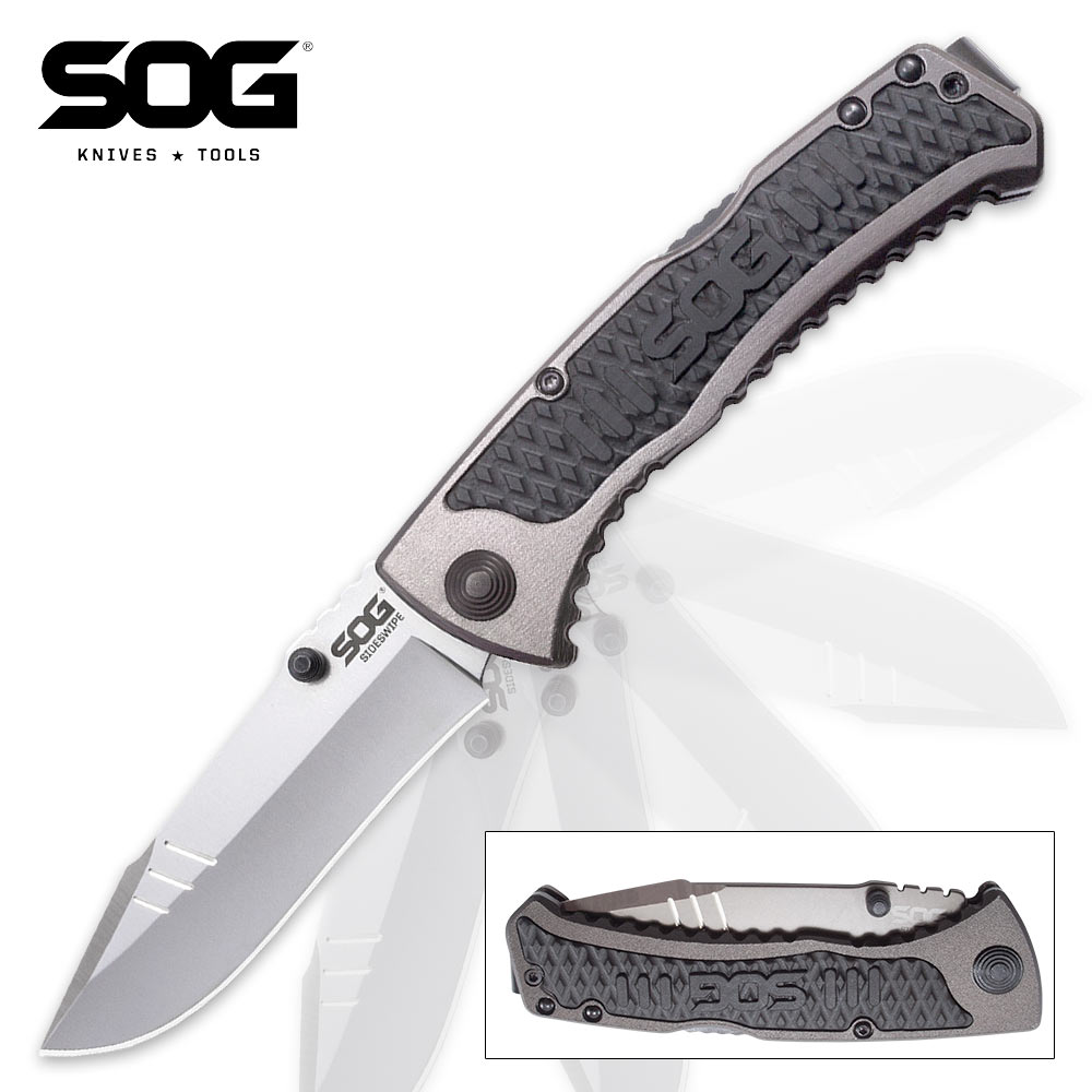 SOG Sideswipe Grey Tini Pocket Knife